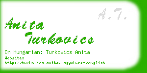 anita turkovics business card